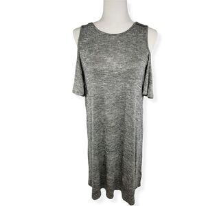 a.n.a Cold Shoulder A- line dress Gray NWT